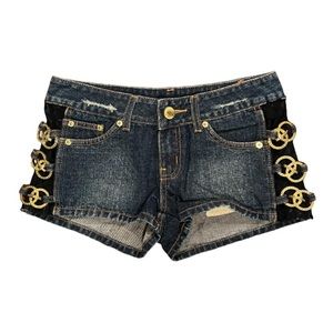 ☆ Denim O-Ring Lace Shorts ☆